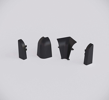 Заглушки для плинтуса TwinC Black     